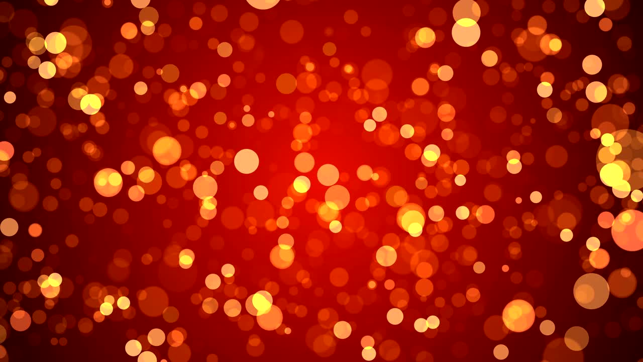 오렌지색 원 보케 배경