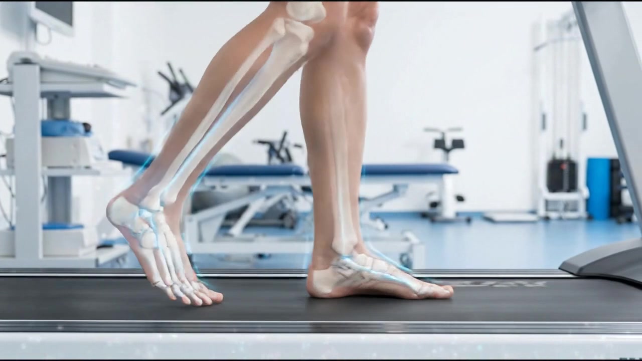 Anatomical Visualization of Human Gait on Treadmill