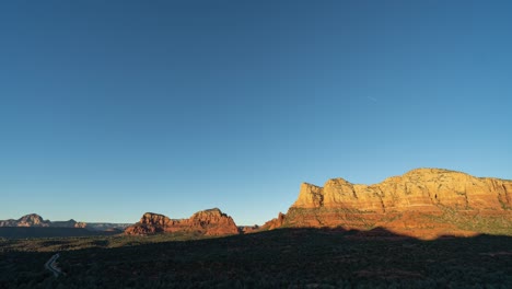 red rock sunset view