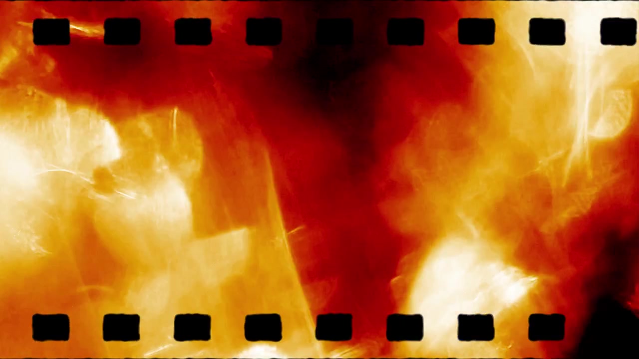 Vintage Filmstreifen-Overlay mit flackernden Lichtlecks