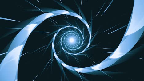 abstract swirl spiral blue background animation