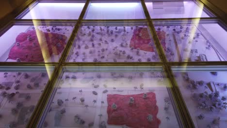 view of the museum exhibits in the great museum of the mayan world in merida, yucatan, mexico.