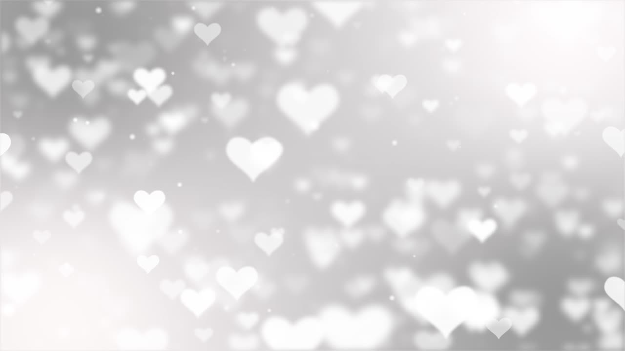 Abstract Grey Background with White Hearts