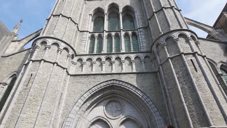 facade of a medieval church in belgium