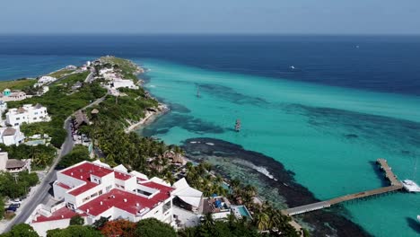 aerial drone panning shot of south point and