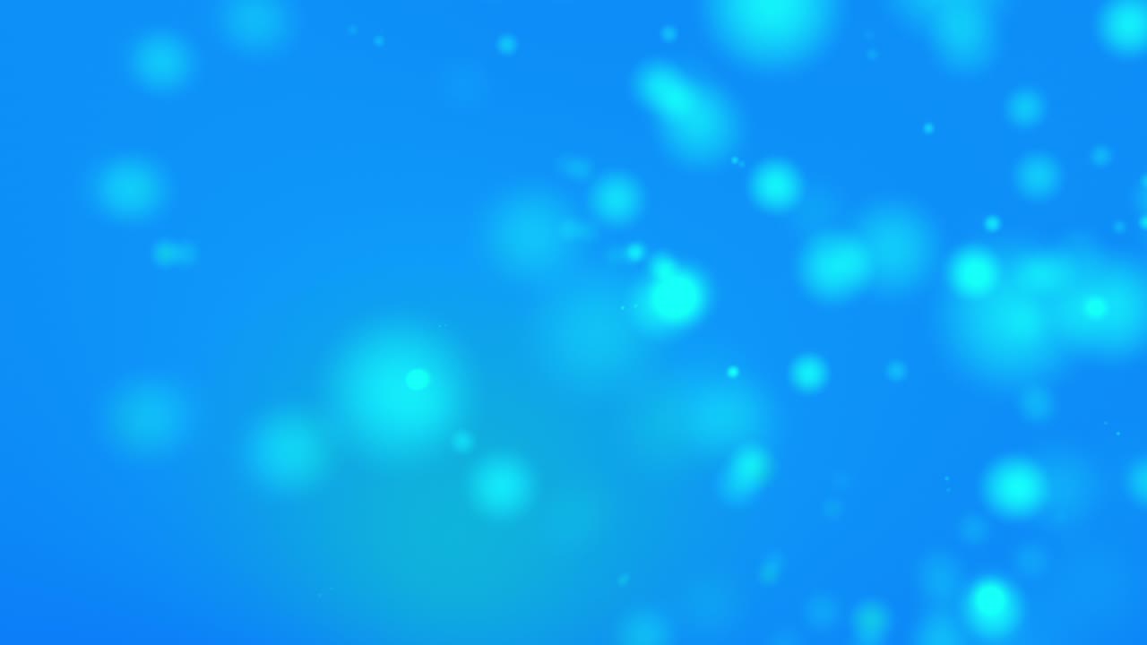 4k의 밝은 파란색 빛, 다채로운 밝은 푸른색에 떠있는 보케, 움직이는 그라디언트 배경, 보케 비디오와 함께 공중에 회전하는 동적 입자의 루프 3d 애니메이션