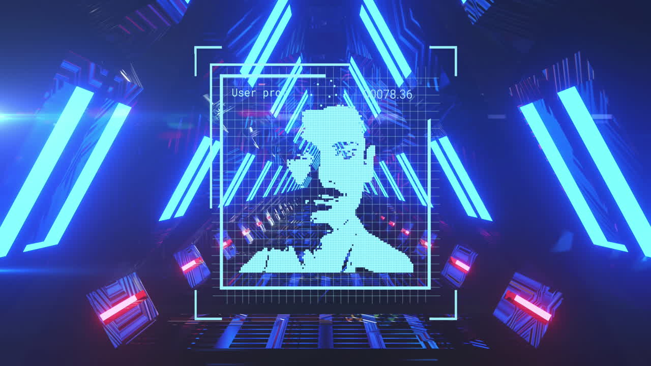 Animation of media icons over green background