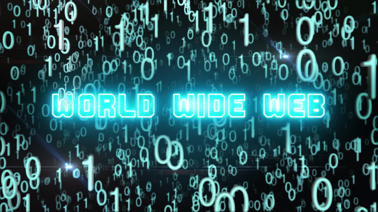 Bluish World Wide Web concept with digital code