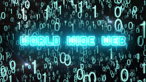 bluish world wide web concept with digital code