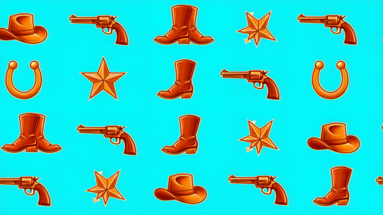 Western cowboy themed pattern