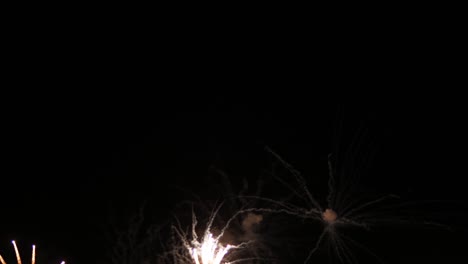 night sky filled with bursting colorful lights exploding simultaneously against a dark background