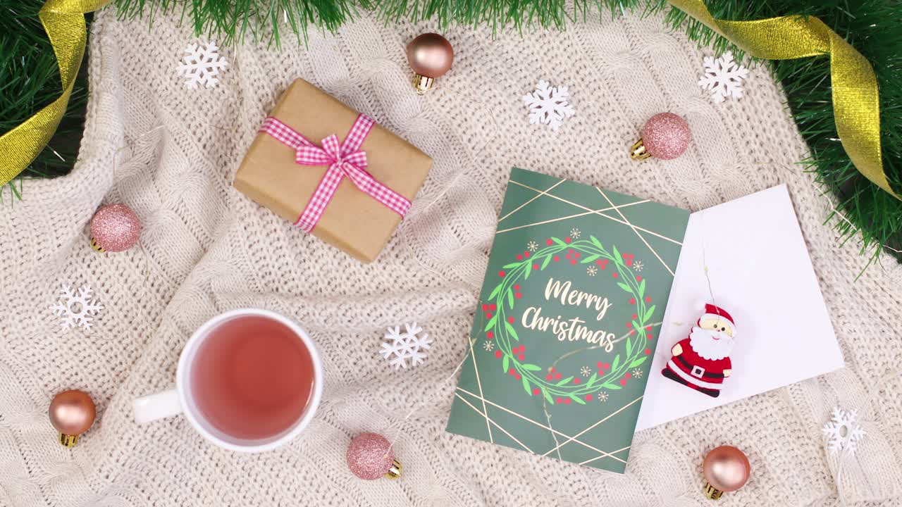 decoración de invierno de navidad en suéter de punto.