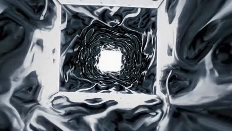 abstract dark tunnel with smooth rippled texture