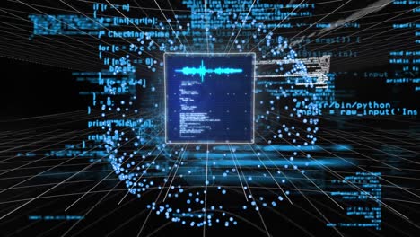 Animación-Del-Procesamiento-De-Datos-Sobre-El-Mundo