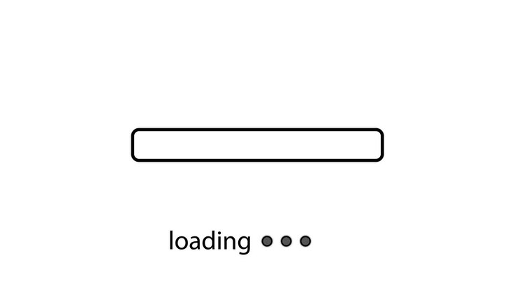 Ladebalken. Warten auf Download. 4K Video-Illustration.