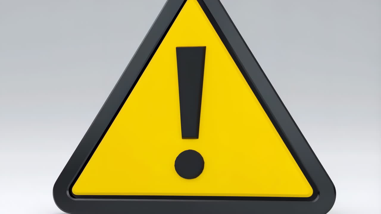 Yellow Warning Sign with Exclamation Mark