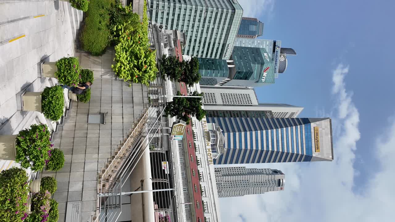 Cityscape with Skyscrapers and Greenery