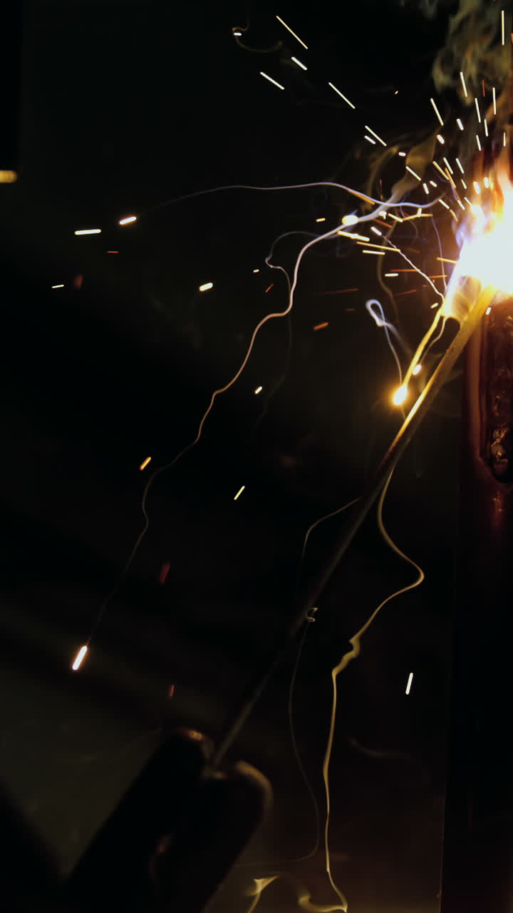 Welder welding a metal