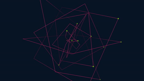 symmetrical geometric composition of lines, triangles, squares, circles, and rectangles