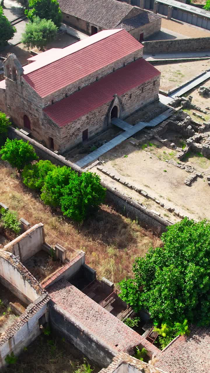Idanha a Velha, Portugal. Aerial vertical View