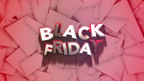 vibrant and modern black friday text on red gradient