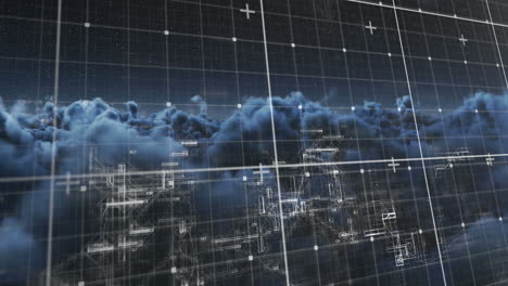 código binario contra nubes durante la noche 4k