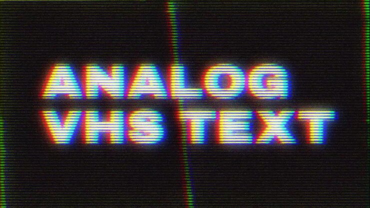 Animazione Testo VHS Analogico 01 | After Effects 2022 | 3840x2160