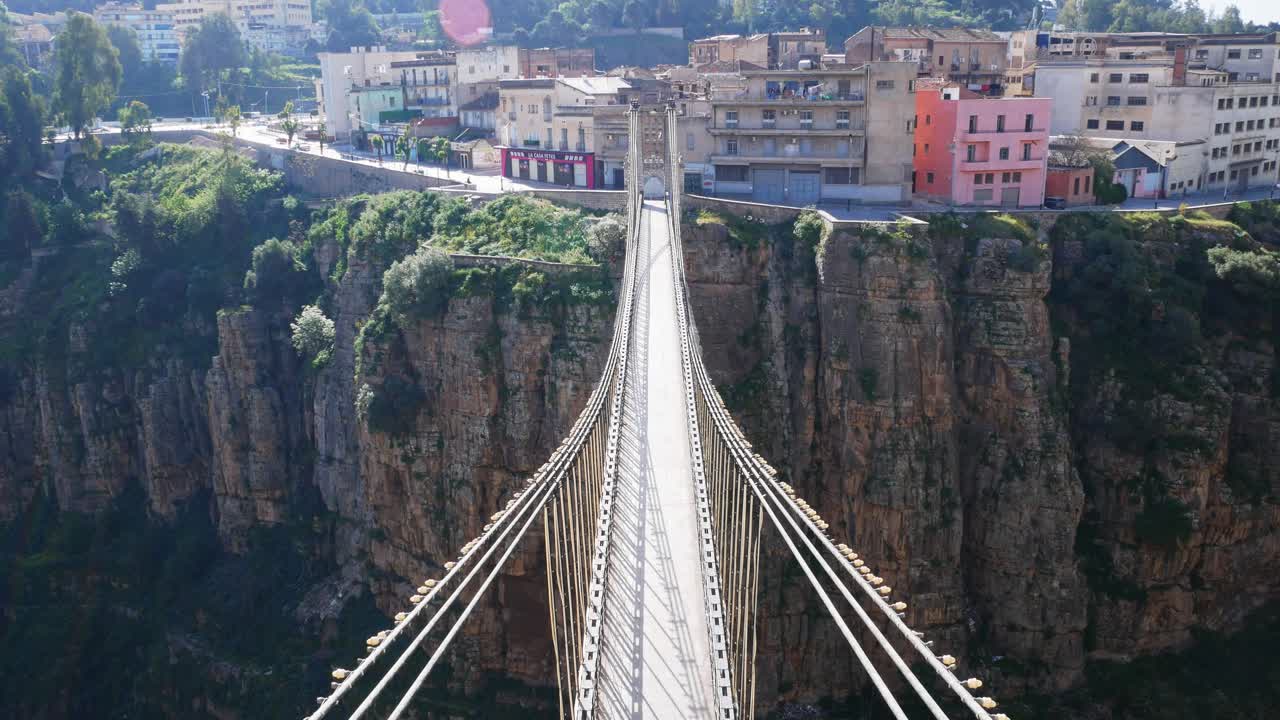 Stunning Suspension Bridge Over a Deep Gorge in Morocco