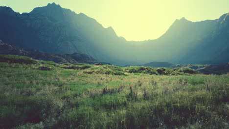 serene mountain valley landscape