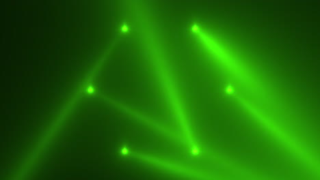 animation motion green glowing spotlight beams on dark background in stage 1