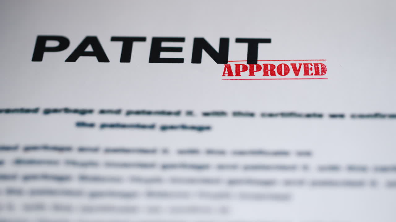 The paper stamp is stamped Approved. Invention and innovation concept