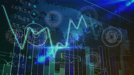 animation of data processing over dark background