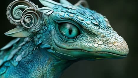 close-up of a fantasy dragon