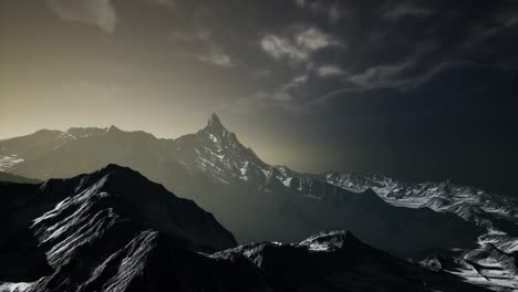 storm cloud over dolomites