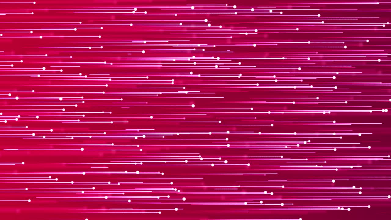 추상적인 분홍색 빨간색 빠르게 움직이는 반이는 입자 루프 애니메이션 배경