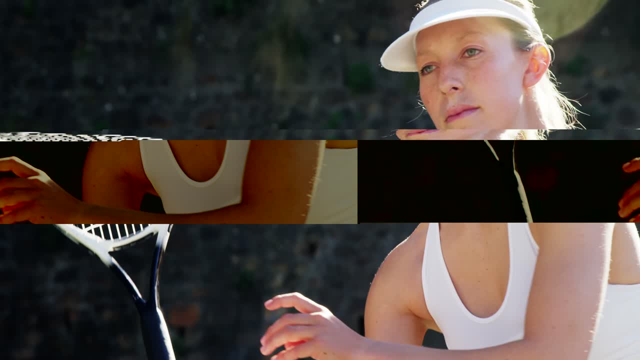 deportista activa jugando al tenis