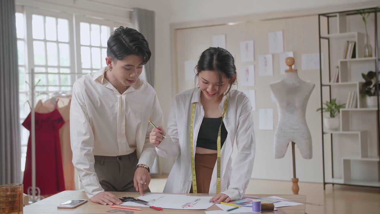 Fashion Designers in a Studio