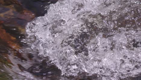 the splashing water stream of a river