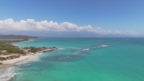 beautiful turquoise tropical water in hellshire jamaica drone view