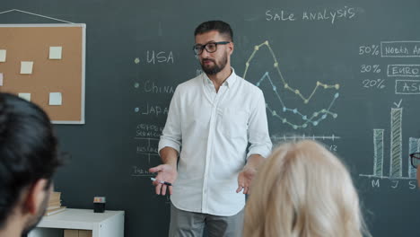 presentación de negocios a un grupo