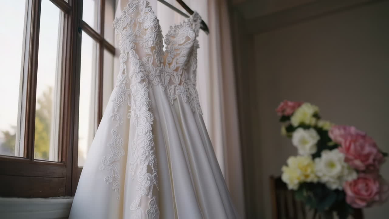 Hanging Wedding Dress