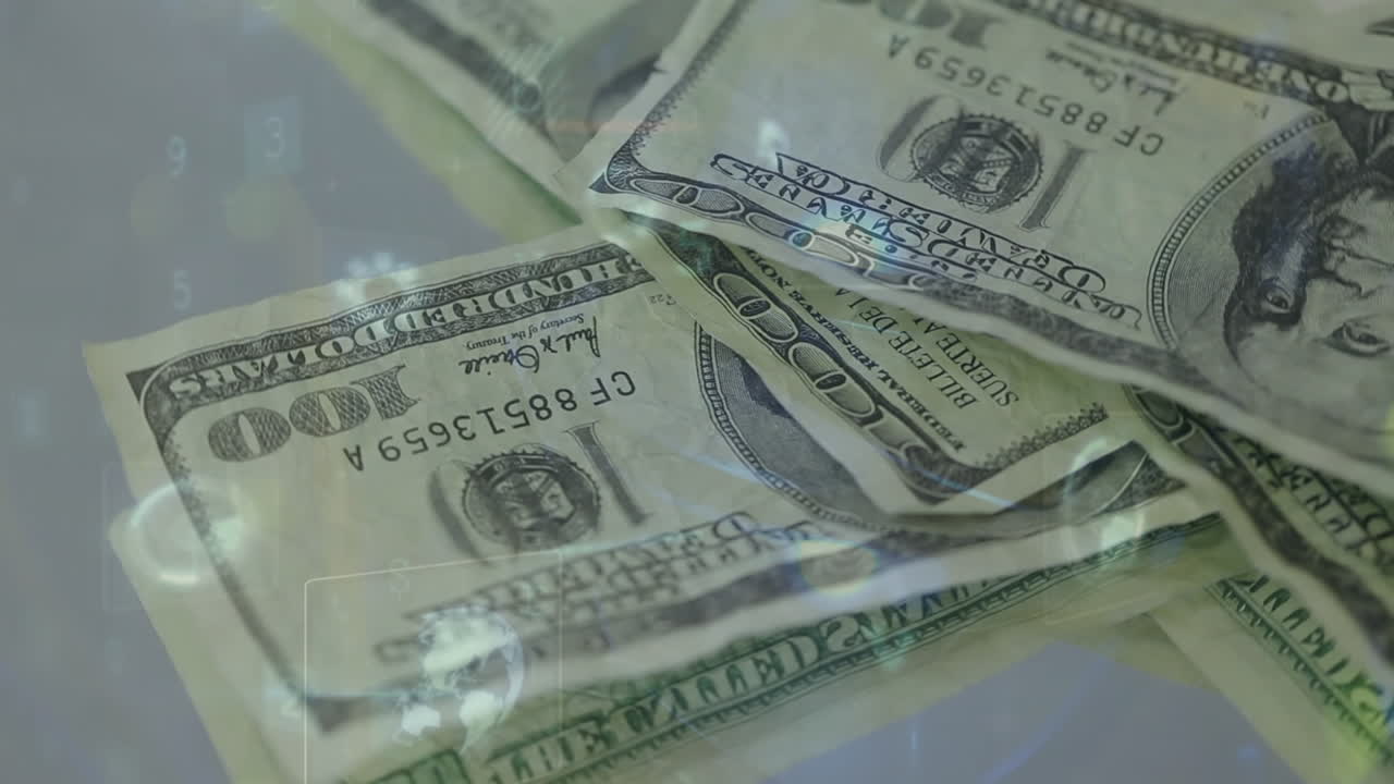 은행권에 대한 데이터 처리의 애니메이션