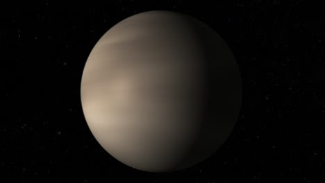 compuesto cgi: acercamiento al planeta venus, medio iluminado con un fondo estrellado