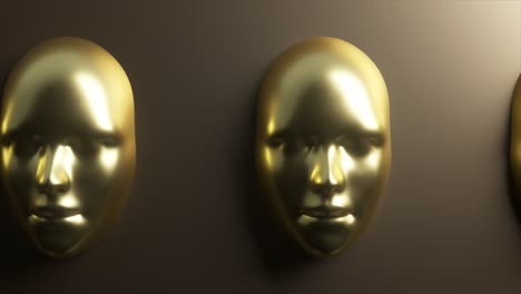 two golden masks