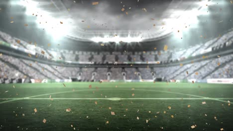 Animation-of-confetti-falling-over-sport-stadium