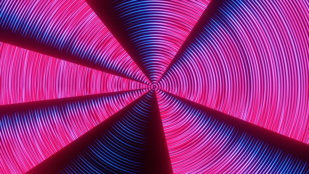 VJ Loop Divergent rotating pink rays