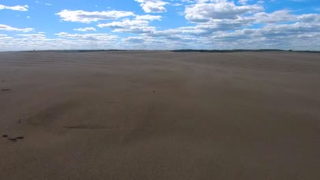 desert and sand dunes on a cloudy sunny day in alberta canada