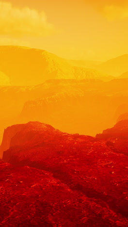 stunning red mountains landscape at sunset