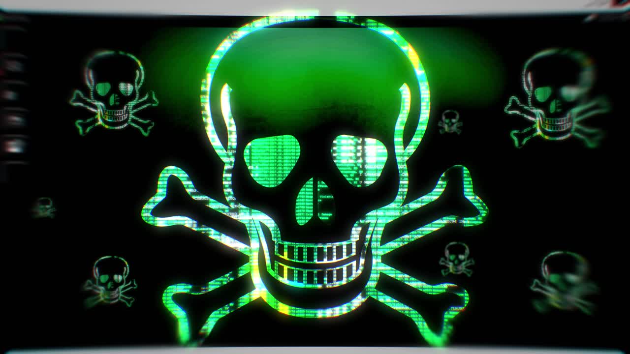 cráneos de código de computadora. loopable