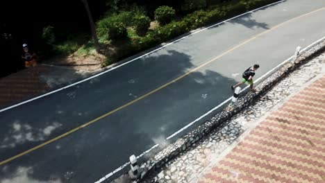 person running on a path